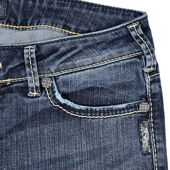 Silver Aiko Slim Bootcut Jeans Sz 29" Dark Wash Stretch Denim Western Rodeo - Picture 13 of 13